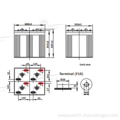 2V1500ah SLA Storage Battery for UPS (NL2-1500G)